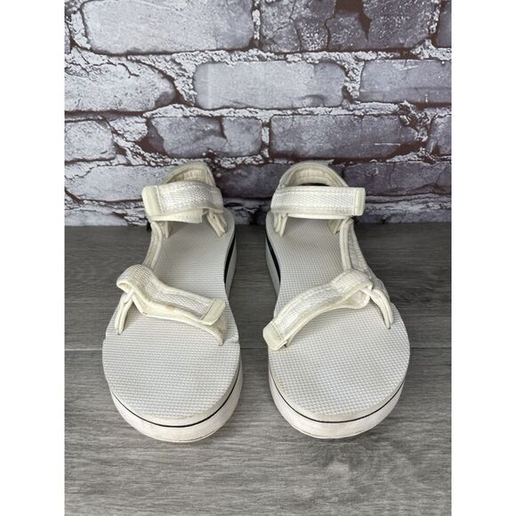 Teva Flatform Universal Mesh Platform Sandals White Mesh Strappy Women 8M US/39 - Picture 13 of 16